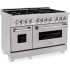 ZLINE RASSNBRGR48 - 48 Inch Pro-Style Double Oven Dual Fuel Range in Fingerprint Resistant Stainless Steel