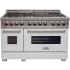 ZLINE RASWMGR48 - 48 Inch Pro-Style Double Oven Dual Fuel Range in Fingerprint Resistant Stainless