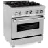 ZLINE RASSNBRGR30 - 30 Inch Pro-Style Dual Fuel Range in Fingerprint Resistant Stainless Steel