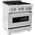 ZLINE RASSNGR30 - 30 Inch Pro-Style Dual Fuel Range Angle View