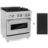 ZLINE RASSNGR30 - 30 Inch Pro-Style Dual Fuel Range with Reversible Griddle