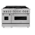 ZLINE RASSNGR48 - 48 Inch Pro-Style Double Oven Dual Fuel Range in Fingerprint Resistant Stainless Steel