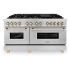 ZLINE Autograph Edition RASZSN60G - 60 Inch Pro-Style Double Oven Dual Fuel Range