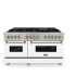 ZLINE Autograph Edition RASZWM60CB - 60 Inch Pro-Style Double Oven Dual Fuel Range