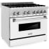 ZLINE RAWMGR36 - 36 Inch Pro-Style Dual Fuel Range Manual Front Control