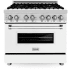 ZLINE RAWMGR36 - 36 Inch Pro-Style Dual Fuel Range 6 Italian Sealed Burners