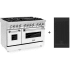 ZLINE RAWMGR48 - 48 Inch Pro-Style Double Oven Dual Fuel Range with Reversible Griddle