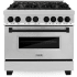 ZLINE Autograph Edition RAZ36MB - 36 Inch Freestanding Dual Fuel Range