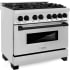 ZLINE Autograph Edition RAZ36MB - 36 Inch Freestanding Dual Fuel Range Angle