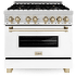 ZLINE Autograph Edition RAZWM36G - 36 Inch Pro-Style Dual Fuel Range