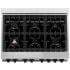 ZLINE Autograph Edition RAZWM36MB - 36 Inch Pro-Style Dual Fuel Range 6 Italian Sealed Burners