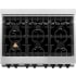 ZLINE Autograph Edition RAZ36MB - 36 Inch Freestanding Dual Fuel Range 6 Sealed Italian Brass Burners