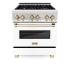 ZLINE Autograph Edition RAZWM30G - 30 Inch Pro-Style Dual Fuel Range
