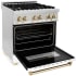 ZLINE Autograph Edition RAZWM30G - 30 Inch Pro-Style Dual Fuel Range 4.0 cu. ft. Convection Oven