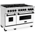 ZLINE Autograph Edition RAZWM48MB - 48 Inch Freestanding Double Oven Dual Fuel Range Side
