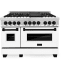 ZLINE Autograph Edition RAZWM48MB - 48 Inch Freestanding Double Oven Dual Fuel Range