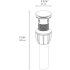 ZLINE RBCN1PDOBN - Push Button Drain in Brushed Nickel