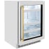 ZLINE Autograph Edition RBSOZGS24G - Touchstone 24 Inch Beverage Center with Stainless Steel Glass Door, Polished Gold Handle