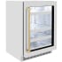 ZLINE Autograph Edition RBSOZSN24CB - Touchstone 24 Inch Beverage Center with DuraSnow® Stainless Steel Glass Door &amp; Champagne Bronze Handle