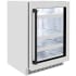 ZLINE Autograph Edition RBSOZSN24MB - Touchstone 24 Inch Beverage Center with DuraSnow® Stainless Steel Glass Door, Matte Black Handle