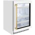 ZLINE Autograph Edition RBSOZWM24G - Touchstone 24 Inch Beverage Center with White Matte Glass Door, Polished Gold Handle