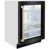ZLINE Autograph Edition RBSOZBS24CB - Touchstone 24 Inch Beverage Center with Black Stainless Steel Glass Door, Champagne Bronze Handle