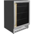 ZLINE Autograph Edition RBVZUS24G - Monument Series 24 Inch Beverage Center in Stainless Steel with Polished Gold Accents