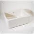 Rohl Shaws Original RC2418PCT - 24 Inch Single Bowl Apron Front Fireclay Kitchen Sink With Parchment Finish