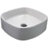 Nantucket Sinks Regatta Collection RC4033MW - 15 Inch Topmount Square Bathroom Sink with 5 Inch Bowl Depth