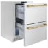 ZLINE Autograph Edition RDSOZST24CB - Touchstone 24 Inch Built-In Undercounter Double Drawer Refrigerator Smooth Glide Drawers