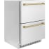 ZLINE Autograph Edition RDSOZST24CB - Touchstone 24 Inch Built-In Undercounter Double Drawer Refrigerator Full Stainless Steel Interior &amp; Exterior