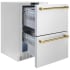 ZLINE Autograph Edition RDSOZST24G - Touchstone 24 Inch Built-In Undercounter Double Drawer Refrigerator Smooth Glide Drawers
