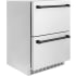 ZLINE Autograph Edition RDSOZST24MB - Touchstone 24 Inch Built-In Undercounter Double Drawer Refrigerator Full Stainless Steel Interior &amp; Exterior