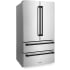 ZLINE Autograph Edition RFMZ36MB - 36 Inch Counter-Depth 4-Door French Door Refrigerator Matte Black Traditional Handles