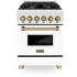 ZLINE Autograph Edition RAZWM24CB - 24 Inch Pro-Style Dual Fuel Range