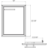 XO XOG18SDR - 18 Inch Single Door - Right with Dimensions