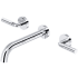 Rohl RIU™ TRU03LC - RIU™ Dual Handle Wall Mount Lavatory Faucet Trim with 1.2 GPM Flow Rate in Chrome