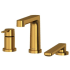 Rohl Nibi™ TNB10BG - Nibi™ 3-Hole Deck Mount Tub Filler Trim with Hand Shower in Brushed Gold