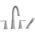Rohl Momenti™ MMRD12JC - Momenti? 4-Hole Deck Mount Tub Filler With C-Spout in Chrome