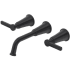 Rohl Momenti™ TMMSQ03JBK - Momenti™ Wall Mount Lavatory Faucet Trim with 1.2 GPM Flow Rate in Black