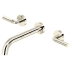 Rohl RIU™ TRU03LPN - RIU™ Dual Handle Wall Mount Lavatory Faucet Trim with 1.2 GPM Flow Rate in Polished Nickel