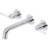 Rohl Authentica™ TAU03C - Authentica™ Wall Mount Lavatory Faucet Trim in Chrome