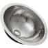 Nantucket Sinks Brightwork Home Collection RLSOF - 17 Inch Hand Hammered Stainless Steel Round Undermount Bathroom Sink Angled View