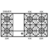 BlueStar RNB Series RNB486GV2CF - Burner Configuration
