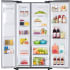 Samsung RS22T5201SR - Tempered Glass Shelves, Clear Drawers, and LED Lighting