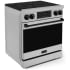 Thor Kitchen Gordon Ramsay Collection RSE30BLK - 30 Inch Professional Electric Range in Angled View