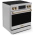 Thor Kitchen Gordon Ramsay Collection RSE30BRZ - 30 Inch Professional Electric Range in Angled View