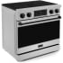 Thor Kitchen Gordon Ramsay Collection RSE36BLK - 36 Inch Professional Electric Range in Angled View