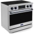 Thor Kitchen Gordon Ramsay Collection RSE36BLU - 36 Inch Professional Electric Range in Angled View