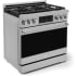 Thor Kitchen Gordon Ramsay Collection RSG36 - 36 Inch Professional Gas Range in Angled View